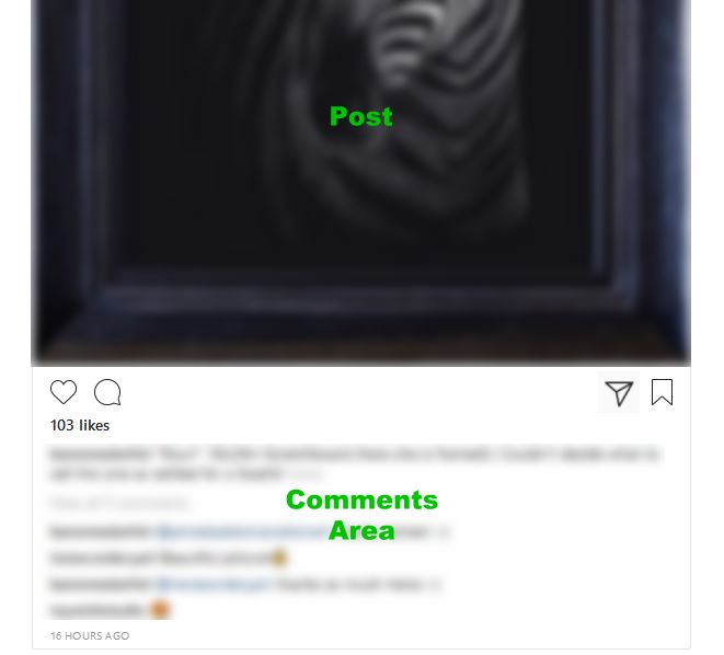 Instagram post on timeline